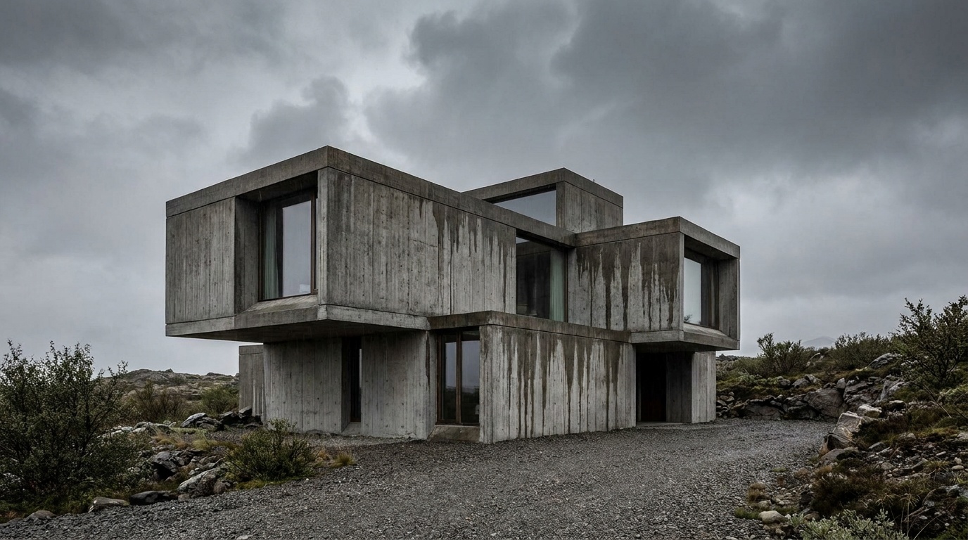 Brutalist modern home