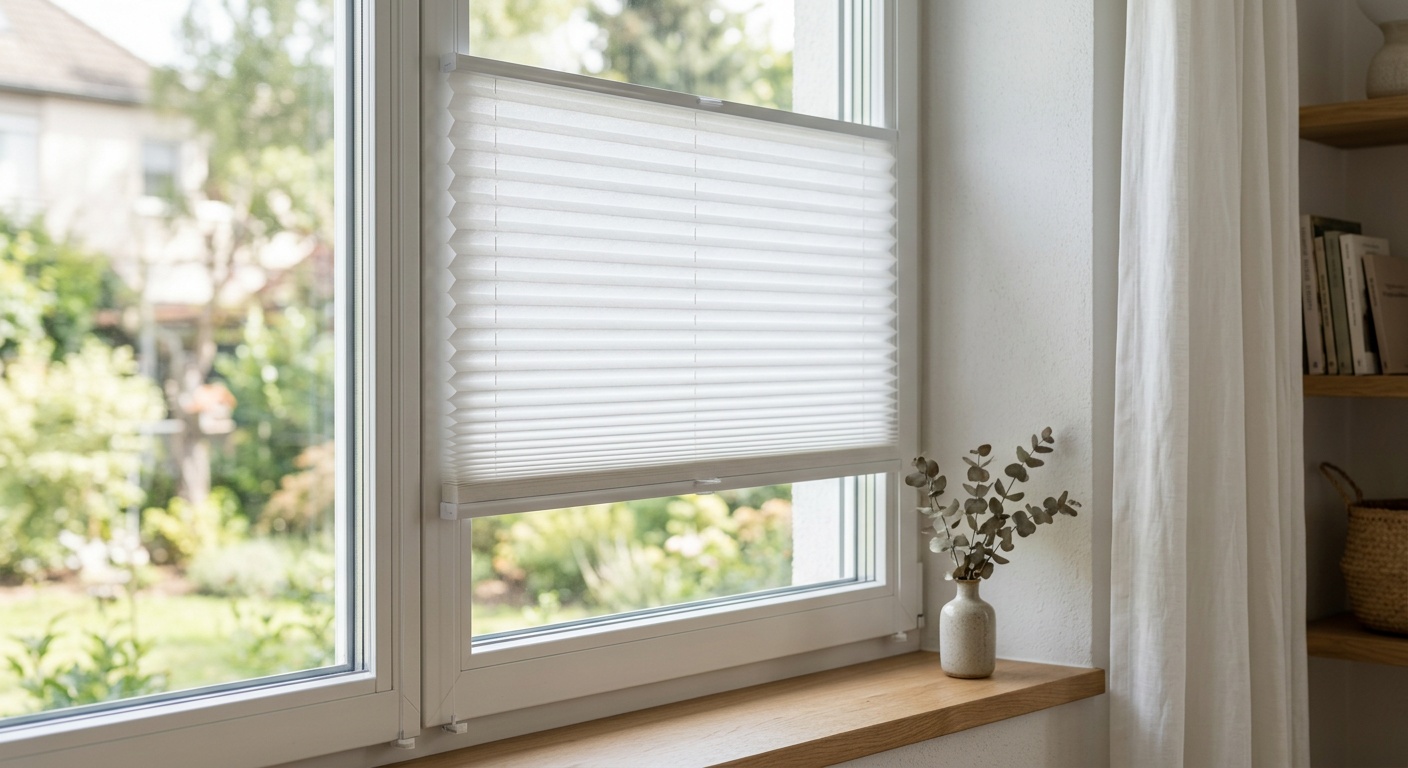 Cellular shades villa windows